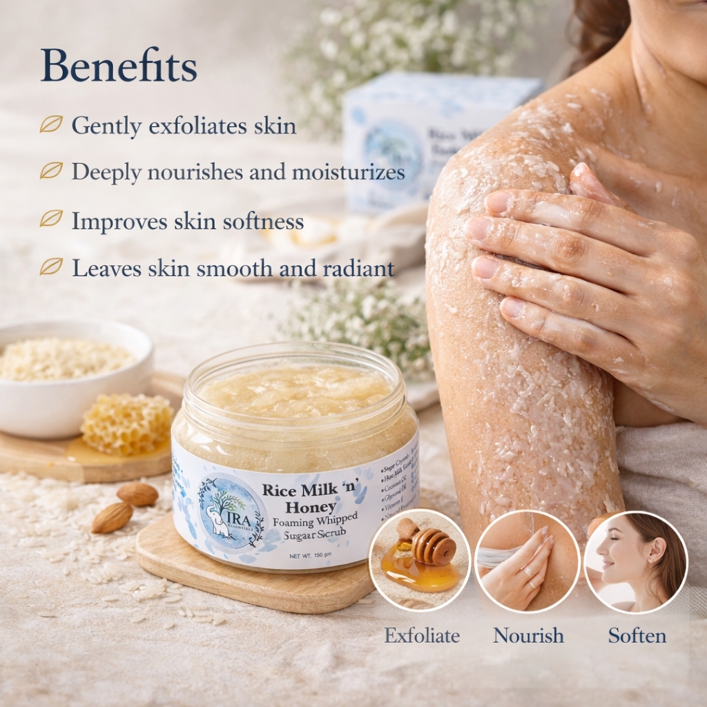 Rice Milk ’n’ Honey – Foaming Whipped Sugar Scrub