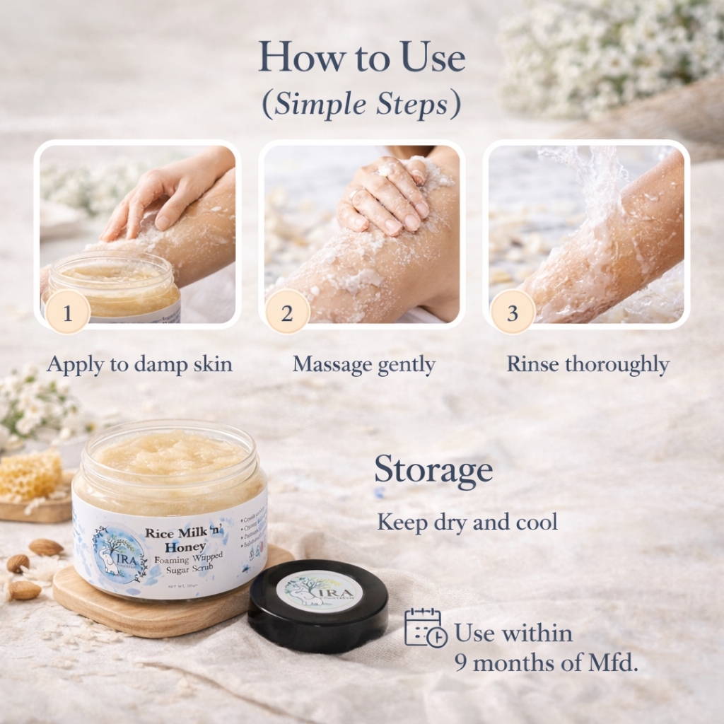 Rice Milk ’n’ Honey – Foaming Whipped Sugar Scrub